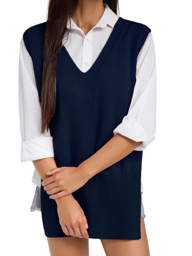 2026 European and American Plus-Size Women's Clothing for All Seasons, Slit Pullover V-Neck Vest Knitwear for Women
2026 European and American Plus-Size Women's Clothing for All Seasons, Slit Pullover V-Neck Vest Knitwear for Women