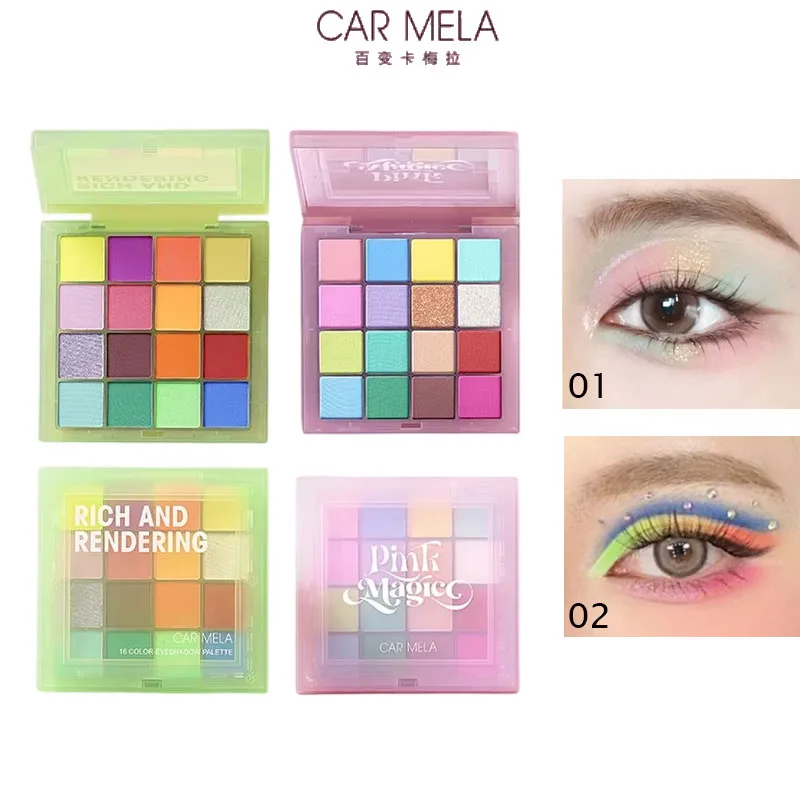 CARMELA Eyeshadow Palette 16 Colors Matte Powder Macaron Shimmer Glitter Matellic Longlasting Muti-use East to Apply Eye Makeup
CARMELA Eyeshadow Palette 16 Colors Matte Powder Macaron Shimmer Glitter Matellic Longlasting Muti-use East to Apply Eye Makeup