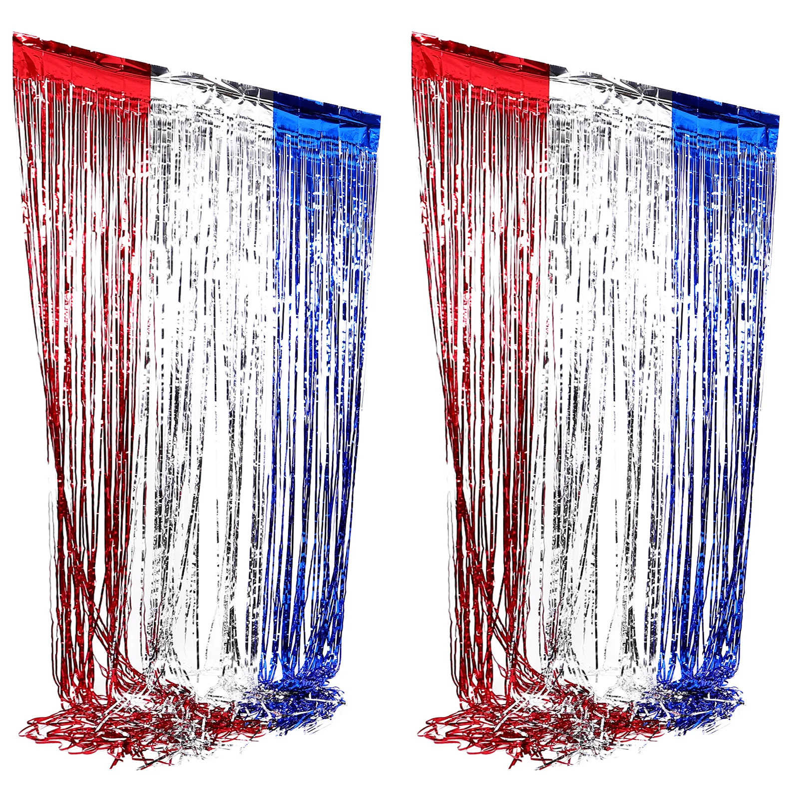 2Pcs Red Blue Tinsel Foil Fringe Curtain 1x3M 4th Foil Fringe Curtains of July Party Backdrop Wall Hanging Decor
2Pcs Red Blue Tinsel Foil Fringe Curtain 1x3M 4th Foil Fringe Curtains of July Party Backdrop Wall Hanging Decor