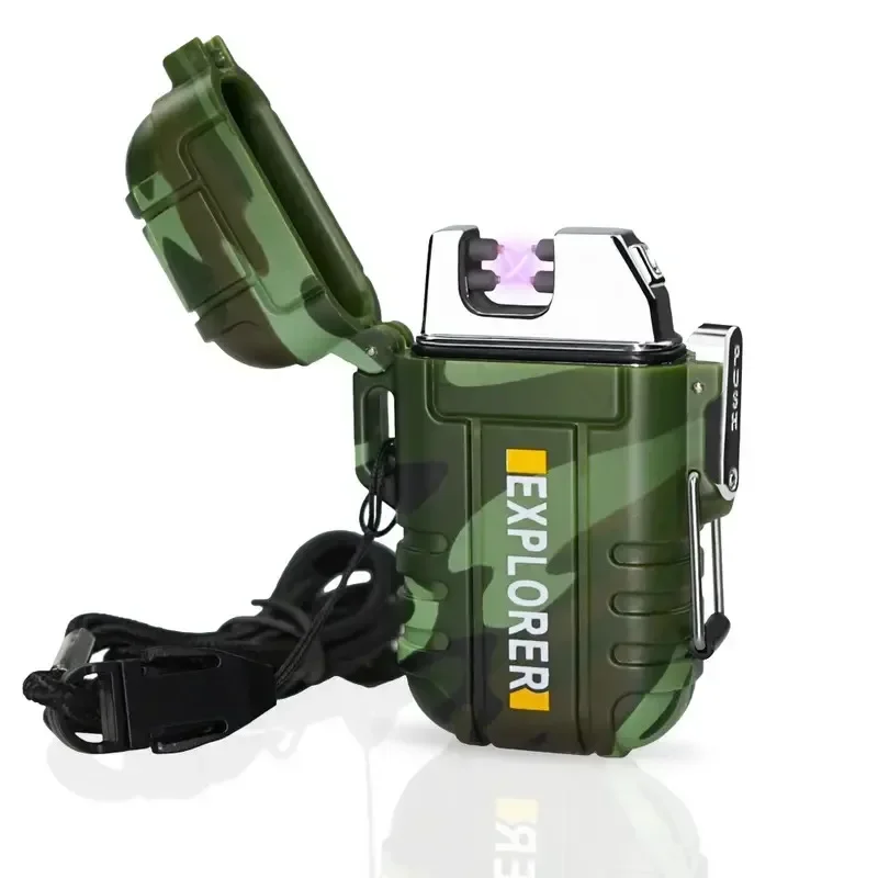 Waterproof Double Arc Lighter USB Rechargeable Windproof Plasma Lighter Outdoor Camping Flameless Smoking Accessories
Waterproof Double Arc Lighter USB Rechargeable Windproof Plasma Lighter Outdoor Camping Flameless Smoking Accessories