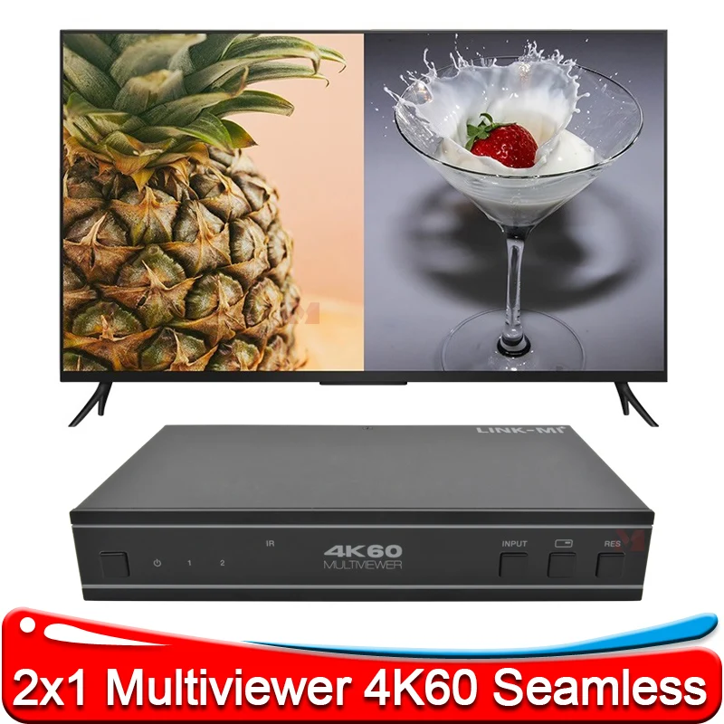 Professional 4K60 Multi-Viewer Switcher with Optical Audio Out 4K Dual HDMI Input Multiviewer with RS232 IR Remote Control
Professional 4K60 Multi-Viewer Switcher with Optical Audio Out 4K Dual HDMI Input Multiviewer with RS232 IR Remote Control