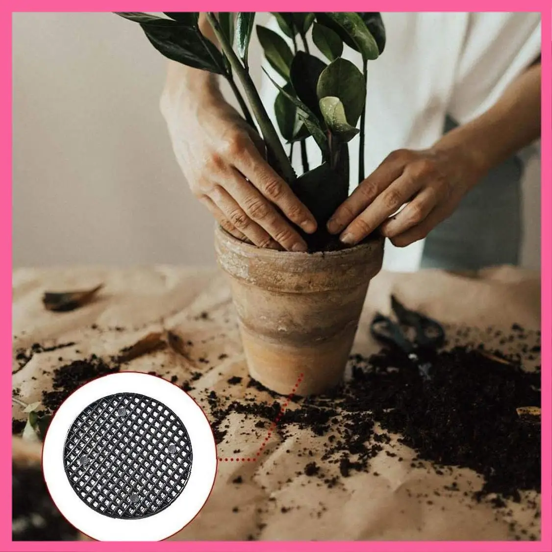 ABNM 200 Pcs Flower Pot Mat, Absorbent Flower Pot Hole Round Mesh Mat Drainage Pad Plant Pot Bonsai Bottom Grid Mat (4.5CM)
ABNM 200 Pcs Flower Pot Mat, Absorbent Flower Pot Hole Round Mesh Mat Drainage Pad Plant Pot Bonsai Bottom Grid Mat (4.5CM)