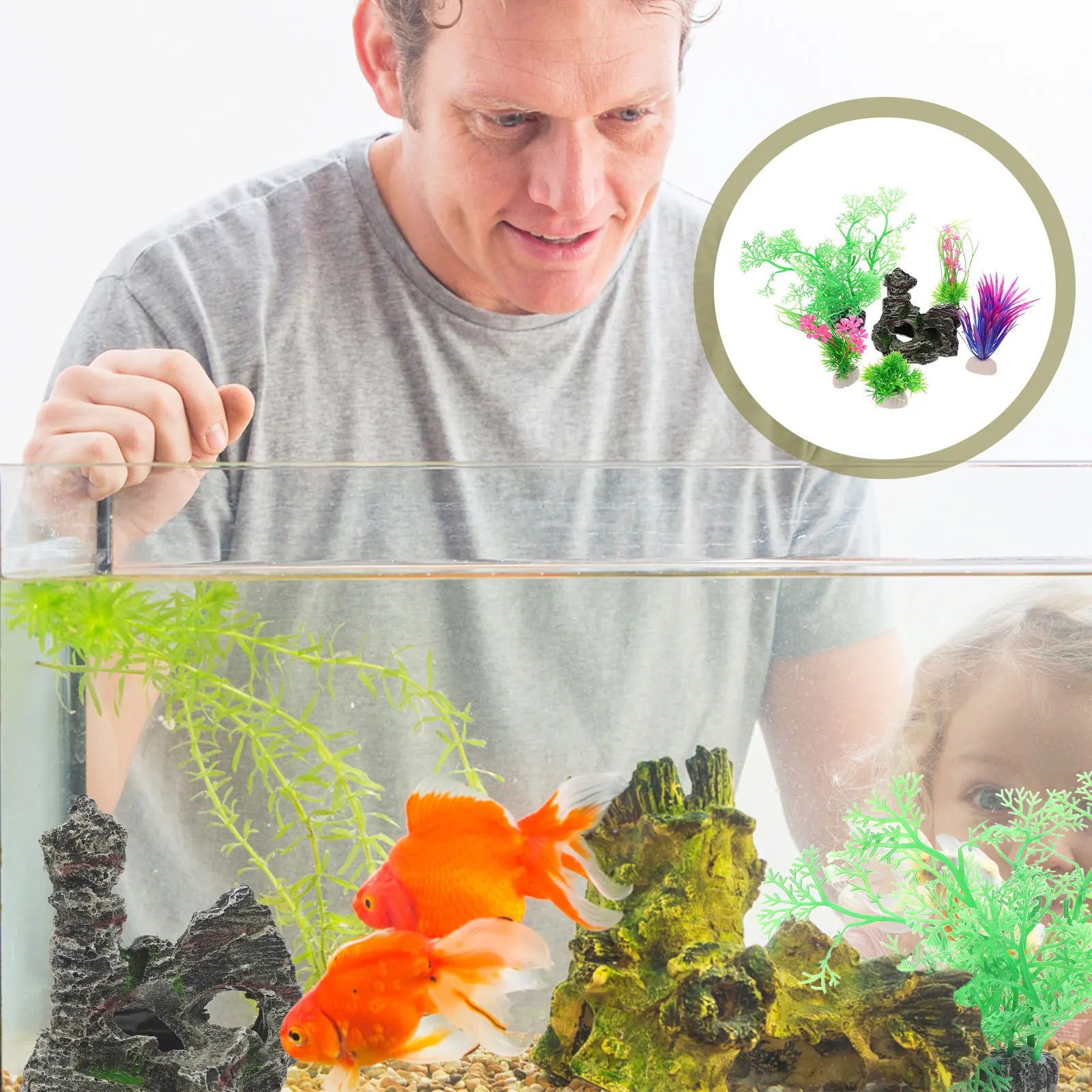 1Set Simulated Aquatic Plant Lifelike Rockery Ornaments for Aquarium Decorations Fish Tank Accessories Realistic Plants Modeling
1Set Simulated Aquatic Plant Lifelike Rockery Ornaments for Aquarium Decorations Fish Tank Accessories Realistic Plants Modeling