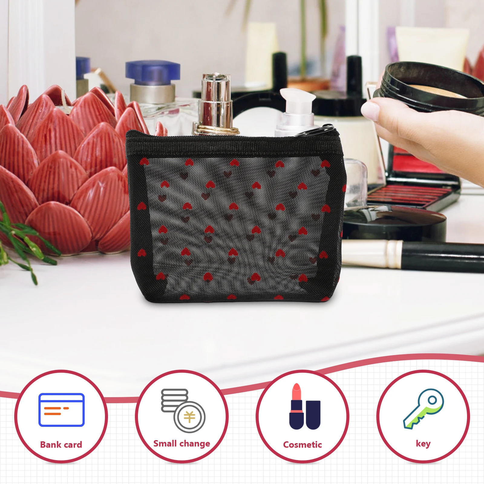 Bag Storage Makeup Bags for Traveling Cosmetics Portable Large Capacity Clear Small Organizer Size Reusable
Bag Storage Makeup Bags for Traveling Cosmetics Portable Large Capacity Clear Small Organizer Size Reusable