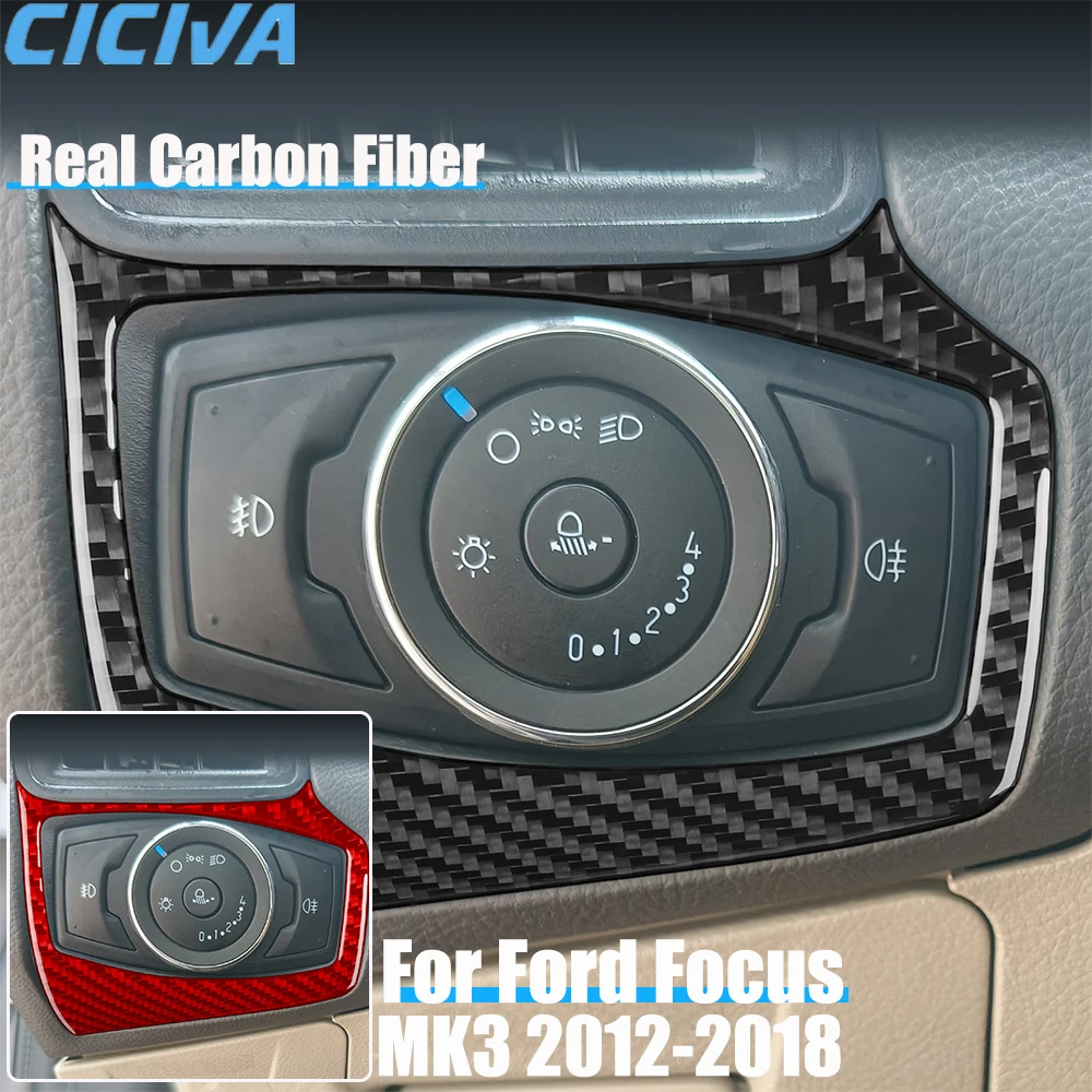 Real Carbon Fiber Car Accessories Headlight Switch Panel Decorative Cover Sticker Interior Trim For Ford Focus MK3 2012-2018
Real Carbon Fiber Car Accessories Headlight Switch Panel Decorative Cover Sticker Interior Trim For Ford Focus MK3 2012-2018