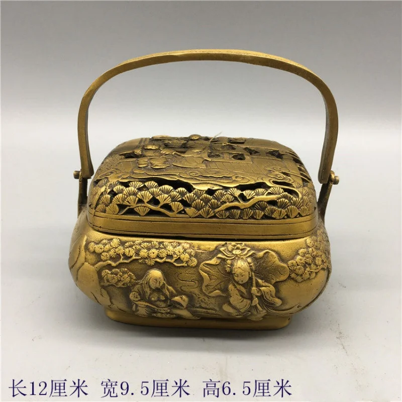 Antique brass exquisite figure relief incense burner home desktop decoration handicrafts ornaments
Antique brass exquisite figure relief incense burner home desktop decoration handicrafts ornaments