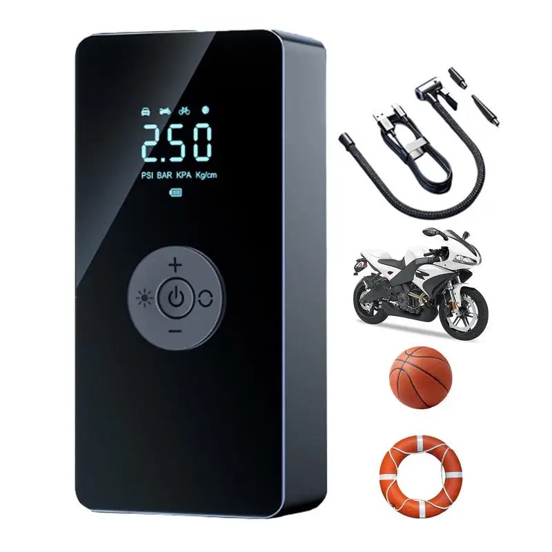 Wireless Car Tire Air Inflator Portable Air Compressor for Car Motorcycles Bicycle Rechargeable Auto Air Pump Tire Inflator
Wireless Car Tire Air Inflator Portable Air Compressor for Car Motorcycles Bicycle Rechargeable Auto Air Pump Tire Inflator