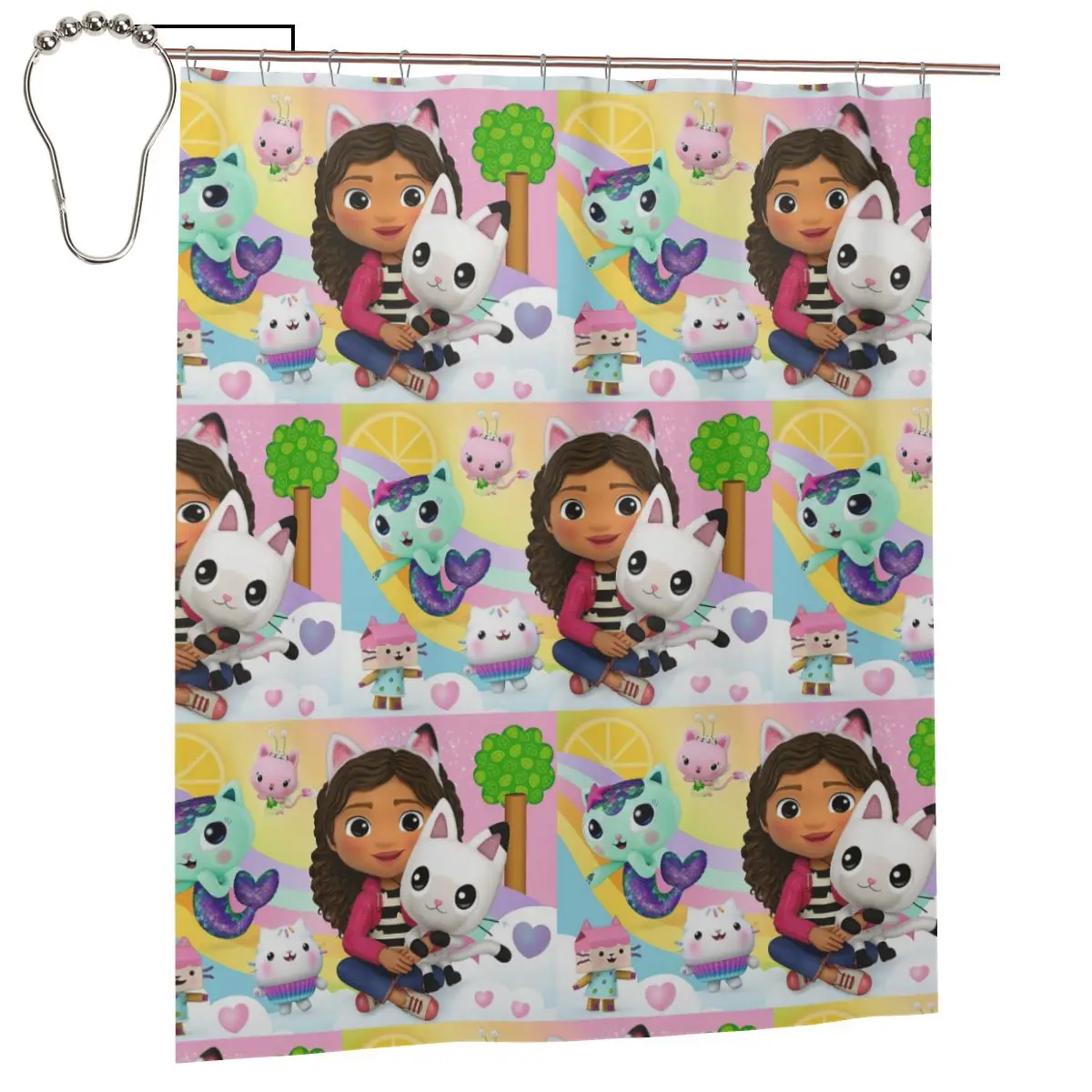 Gabbys Dollhouse Nordic Gabby Cat Pandy Paws Shower Curtain Bathroom Polyester Waterproof Bath Curtains with Hooks
Gabbys Dollhouse Nordic Gabby Cat Pandy Paws Shower Curtain Bathroom Polyester Waterproof Bath Curtains with Hooks