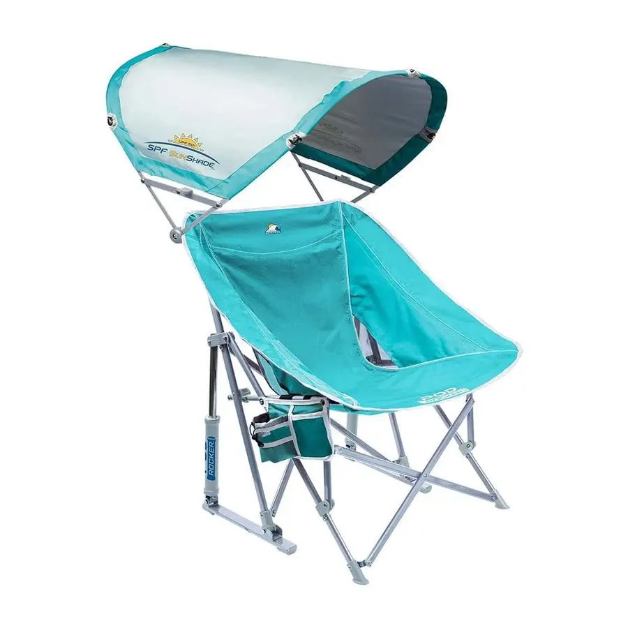 Waterside Pod Rocker Outdoor Rocking Chair with Sunshade Canopy