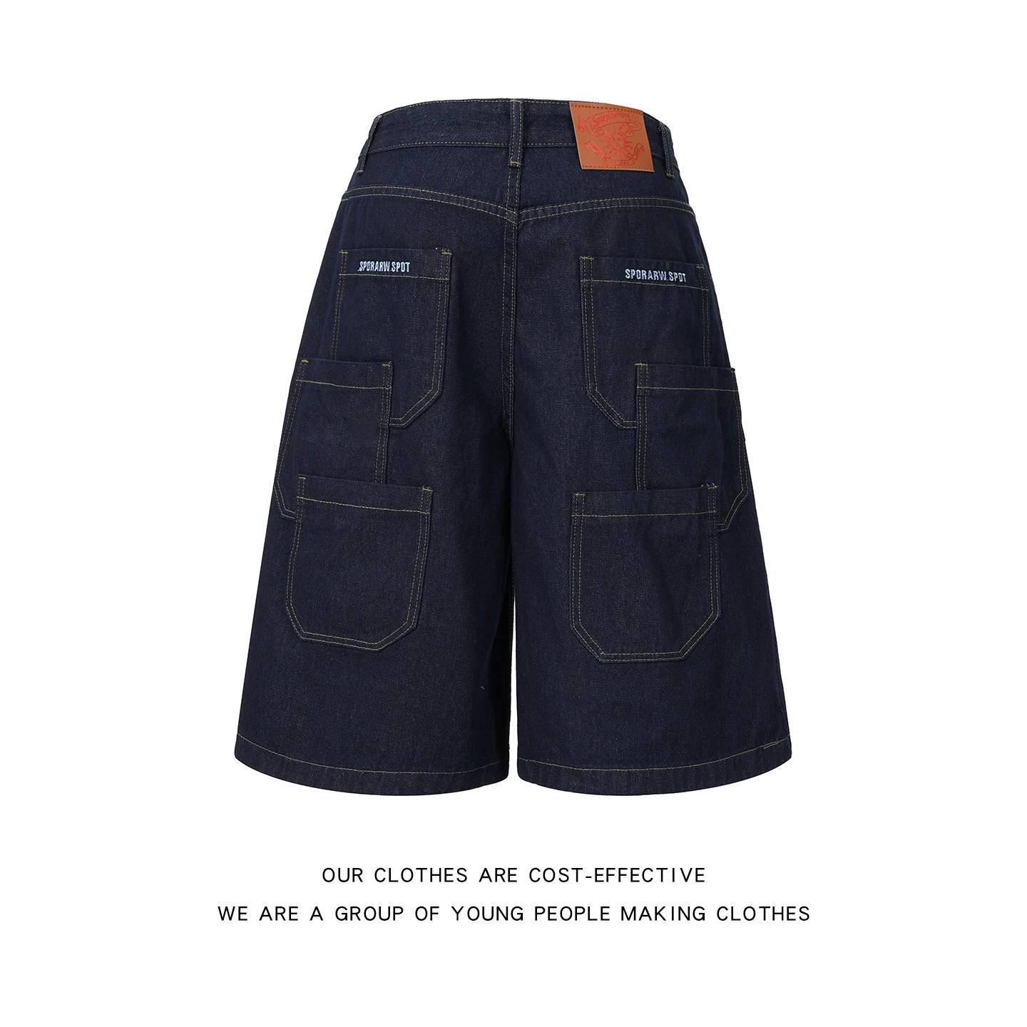 Retro Denim Original Color Workwear Seven-Quarter Men's Jeans American Style Bright Line Multi-Pocket A-Line Wide Leg Shorts
Retro Denim Original Color Workwear Seven-Quarter Men's Jeans American Style Bright Line Multi-Pocket A-Line Wide Leg Shorts