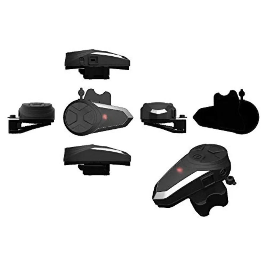 Motorcycle Bluetooth intercom system for full-face helmets: waterproof, handsfree FM radio headset with 1000M range, black ABS
Motorcycle Bluetooth intercom system for full-face helmets: waterproof, handsfree FM radio headset with 1000M range, black ABS