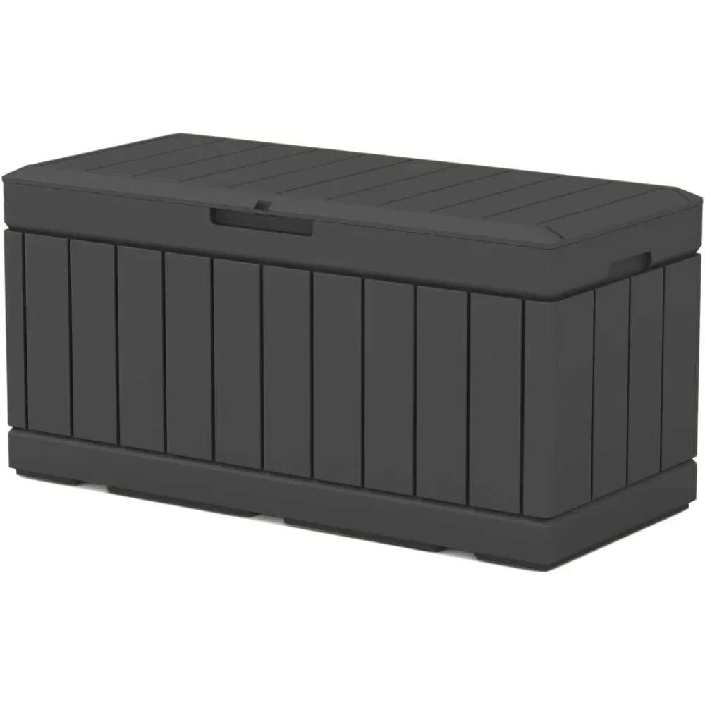 82 Gallon Resin Deck Box, Waterproof Large Wood Look Storage Box for Patio Furniture, Pool Accessories, Garden Tools
82 Gallon Resin Deck Box, Waterproof Large Wood Look Storage Box for Patio Furniture, Pool Accessories, Garden Tools