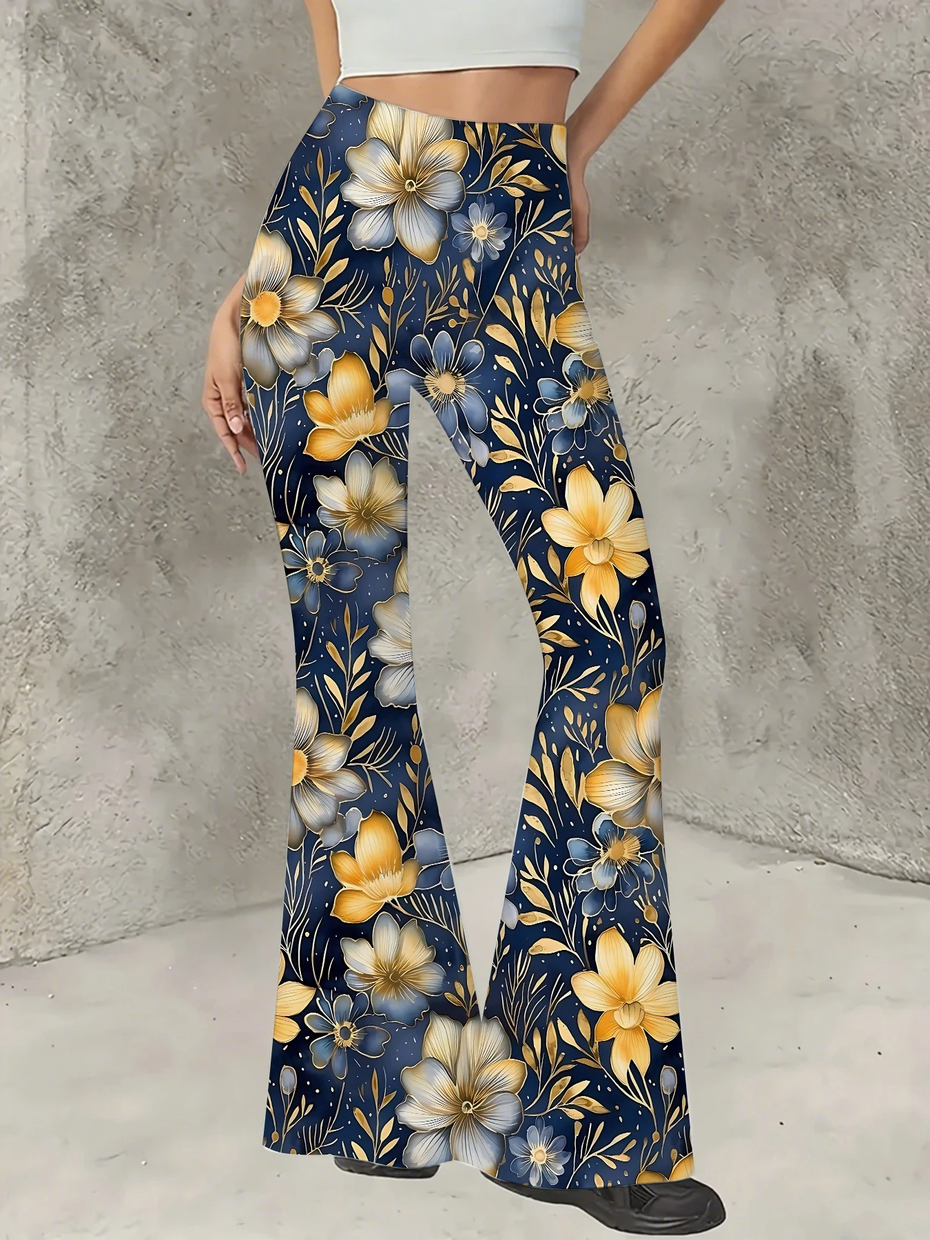 Korean Style Printed Flare Pants Women High Waist Slim Fit Bell Bottom Leggings
Korean Style Printed Flare Pants Women High Waist Slim Fit Bell Bottom Leggings