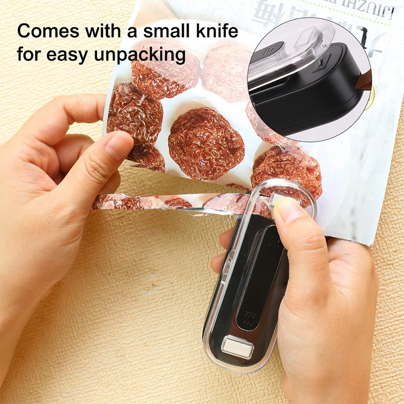 Mini Bag Sealer, Upgrade 2 In 1 Heat Seal & Cutter With Lanyard, Portable Handheld For Plastic Bags Snacks Food Storage
Mini Bag Sealer, Upgrade 2 In 1 Heat Seal & Cutter With Lanyard, Portable Handheld For Plastic Bags Snacks Food Storage