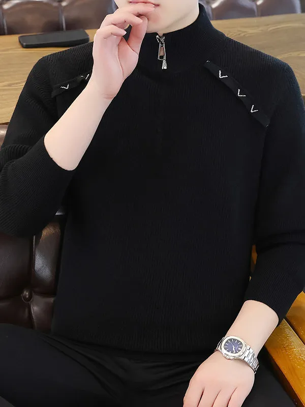 Мужской зимний свитер на молнии, облегающий, с высоким воротником, вязаный, красный, праздничный, повседневный, удобный, мягкий, из акриловой ткани
Мужской зимний свитер на молнии, облегающий, с высоким воротником, вязаный, красный, праздничный, повседневный, удобный, мягкий, из акриловой ткани