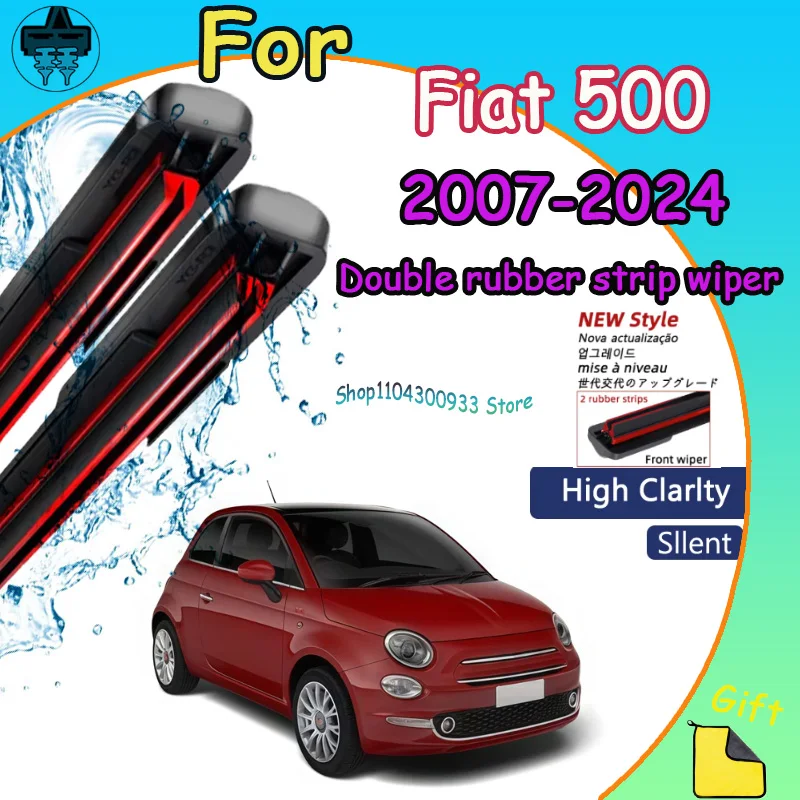 Quiet Windshield Wiper Blades All-Weather For Fiat 500 2007-2024 Premium Beam Wiper Blades Easy Hook-On
Quiet Windshield Wiper Blades All-Weather For Fiat 500 2007-2024 Premium Beam Wiper Blades Easy Hook-On