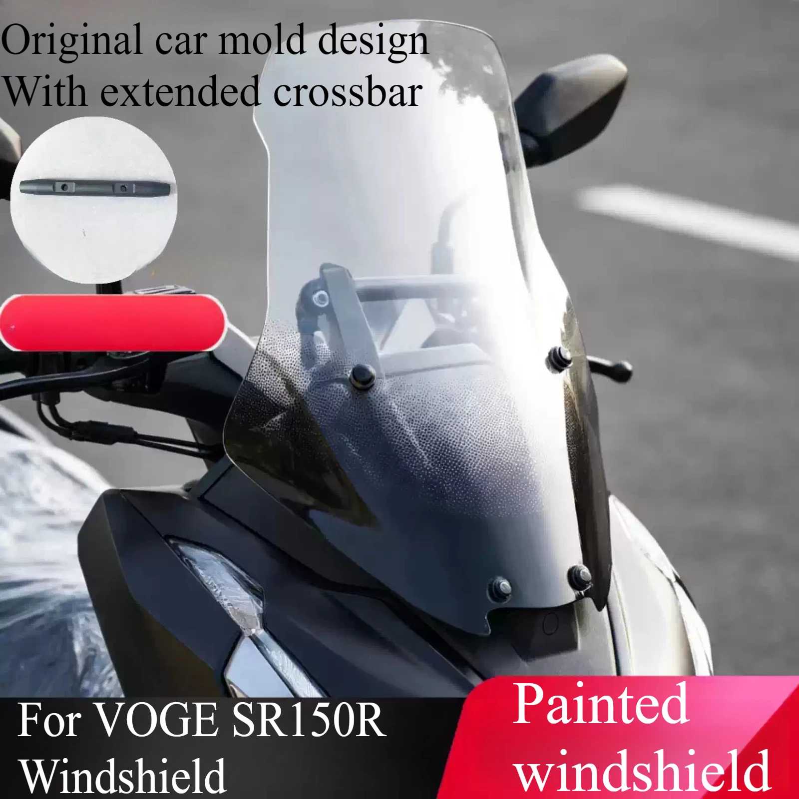For VOGE SR150R Motorcycle Modified Windshield Wind Deflector Heightened Windshield Durable Front Glass Accessories Parts
For VOGE SR150R Motorcycle Modified Windshield Wind Deflector Heightened Windshield Durable Front Glass Accessories Parts