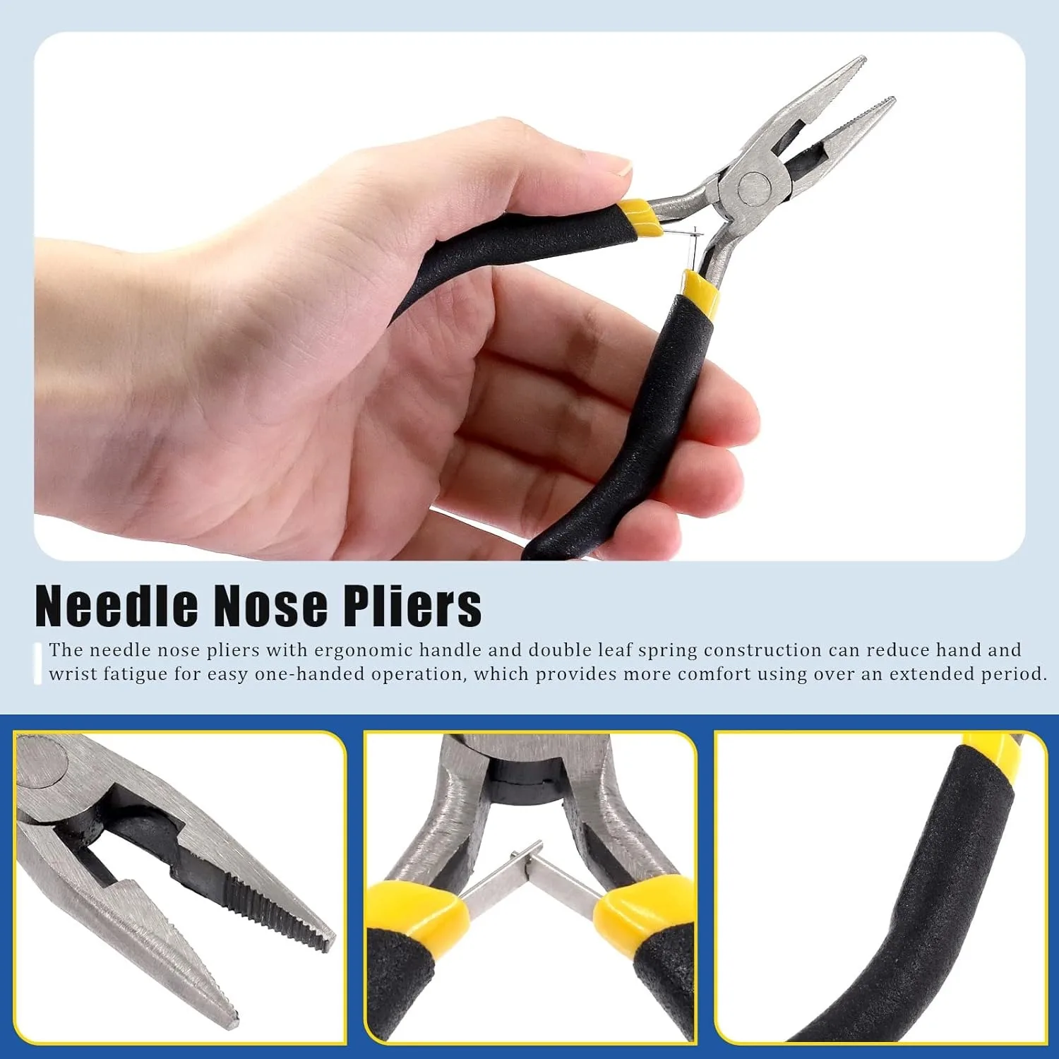 1Pcs Portable Durable Carbon Steel Forging Jewellery Pliers Light Weight Mini Pliers Hand Tools Round Flat Long Nose Pliers
1Pcs Portable Durable Carbon Steel Forging Jewellery Pliers Light Weight Mini Pliers Hand Tools Round Flat Long Nose Pliers