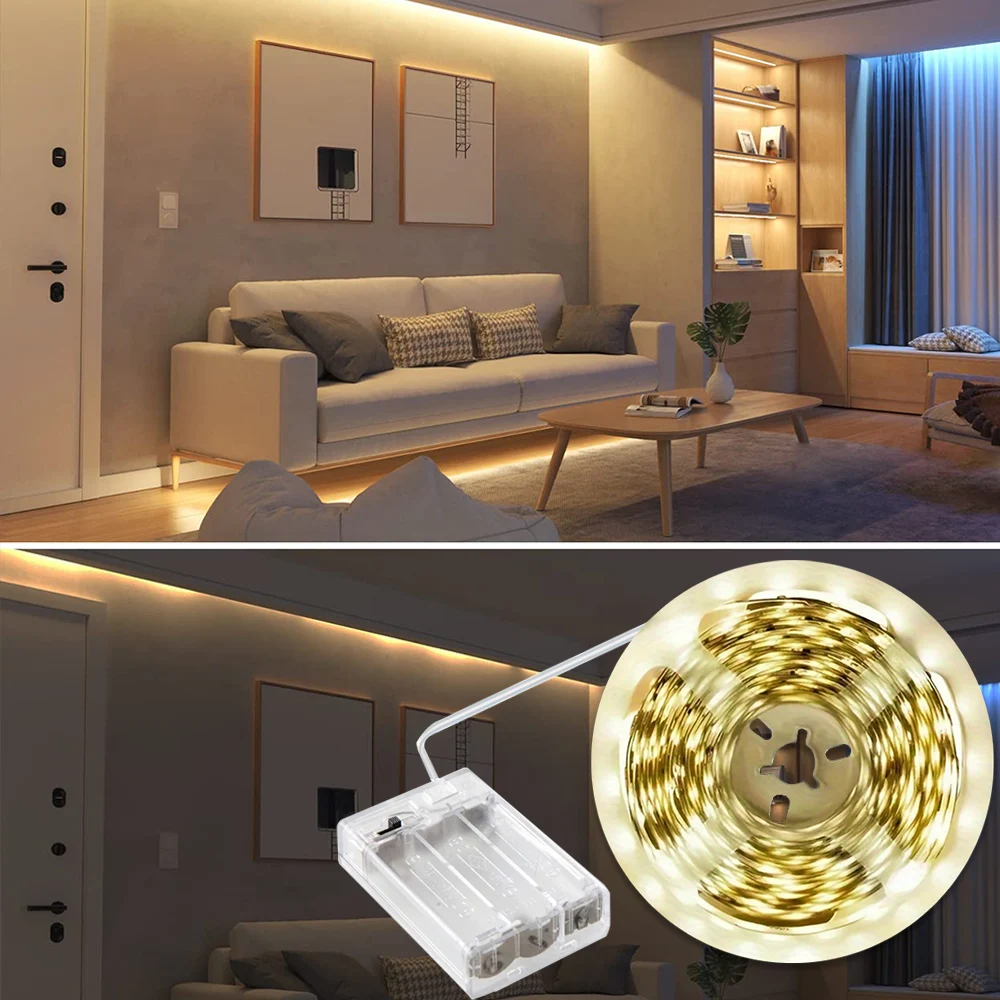 Warm white/cool white LED Battery box power supply light strip, bright light, suitable for TV backlighting, cabinet and so on.
Warm white/cool white LED Battery box power supply light strip, bright light, suitable for TV backlighting, cabinet and so on.