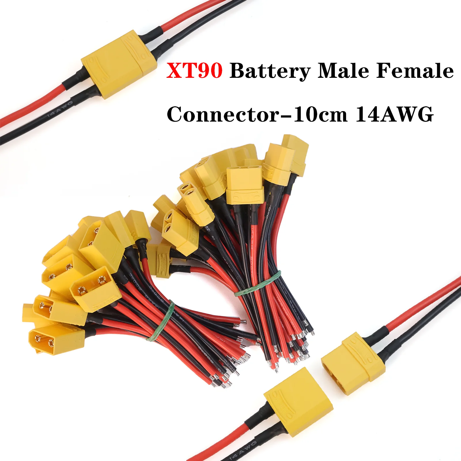 XT90 Male Female Connector Plug Silicone Wire 10AWG High Current Pair Cable for RC Lipo Battery Drone FPV Car Boat Charger DIY
XT90 Male Female Connector Plug Silicone Wire 10AWG High Current Pair Cable for RC Lipo Battery Drone FPV Car Boat Charger DIY