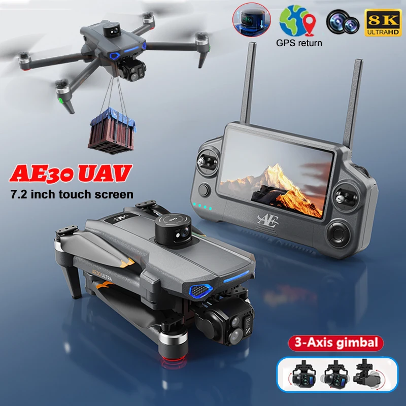 AE30 Профессиональный рыболовный дрон Airdrop 8K HD камера 3-осевой подвес 10 км бесщеточный GPS FPV Дрон для предотвращения препятствий RC Quadcopter
AE30 Профессиональный рыболовный дрон Airdrop 8K HD камера 3-осевой подвес 10 км бесщеточный GPS FPV Дрон для предотвращения препятствий RC Quadcopter