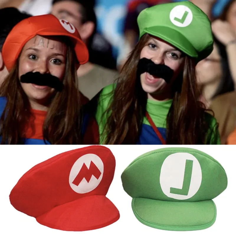 Funny Super Game Luigi Caps Cute Cartoon Hats With Beard Anime Cosplay Red Green Cap Dance Party Carnival Prop
Funny Super Game Luigi Caps Cute Cartoon Hats With Beard Anime Cosplay Red Green Cap Dance Party Carnival Prop