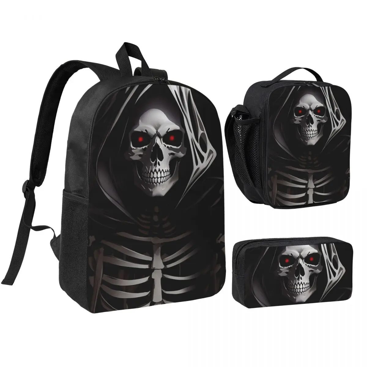 A Creepy Halloween Skeleton Skull Backpack Boys Girls BookBag School Bag Shoulder Bags 3ps Insulated Lunch Bag Pencil Case
A Creepy Halloween Skeleton Skull Backpack Boys Girls BookBag School Bag Shoulder Bags 3ps Insulated Lunch Bag Pencil Case