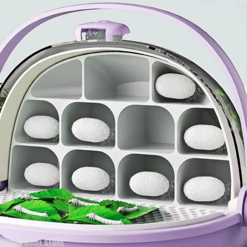 Visible Plastic Silkworm Breeding Box, Breathable Insect Habitat Cage with Handle, School Science Project Observation Cabin
Visible Plastic Silkworm Breeding Box, Breathable Insect Habitat Cage with Handle, School Science Project Observation Cabin