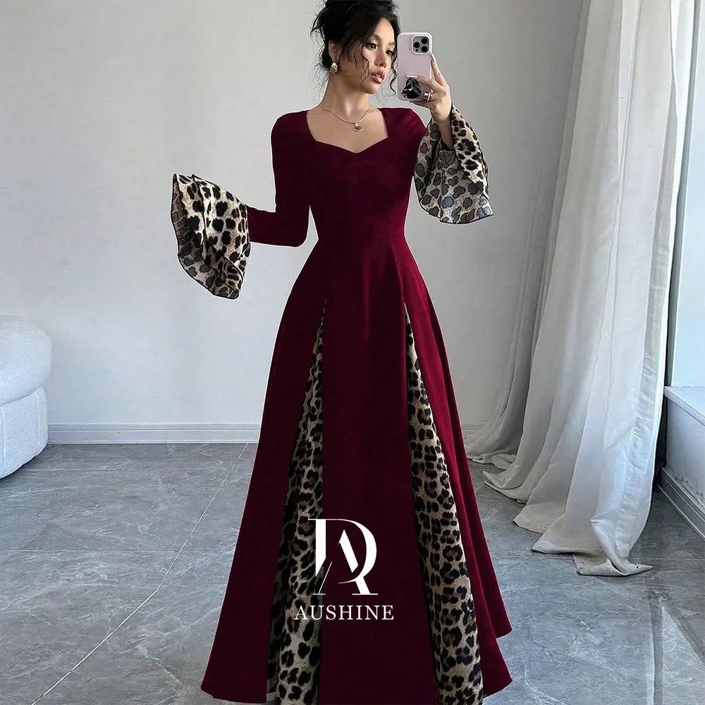 Aushine Customized Birthday Evening Dress FLoor Length Full Sleeves Summer Elegant Wedding Party Gowns For Women Arab 2024
Aushine Customized Birthday Evening Dress FLoor Length Full Sleeves Summer Elegant Wedding Party Gowns For Women Arab 2024