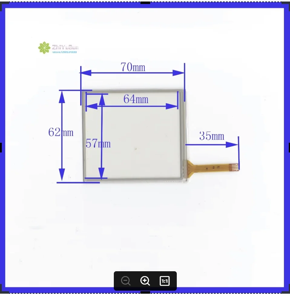 ZhiYuSun 3Inch 70mm*62mm XWT419 4Wire Resistive TouchScreen Panel Digitizer TOUCHSENSOR for GPS CAR this is compatible
ZhiYuSun 3Inch 70mm*62mm XWT419 4Wire Resistive TouchScreen Panel Digitizer TOUCHSENSOR for GPS CAR this is compatible