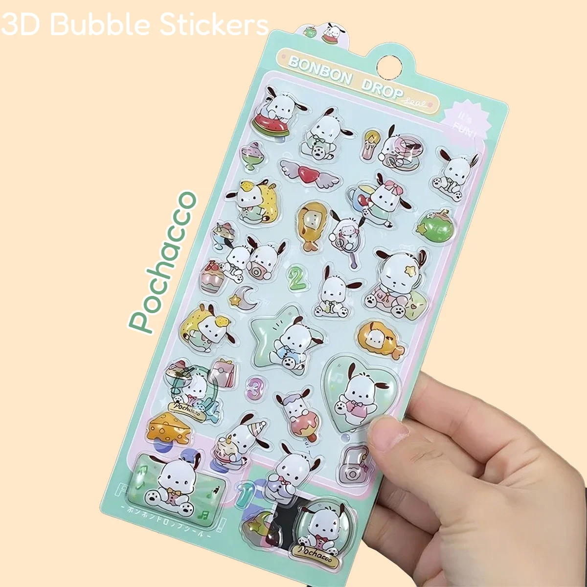 1pcs Cute Sanrio Creative 3D Bubble Stickers Cartoon Melody Kuromi Bonbon Drop Sticker Laptop Scrapbooking Phone Decals Kids Toy
1pcs Cute Sanrio Creative 3D Bubble Stickers Cartoon Melody Kuromi Bonbon Drop Sticker Laptop Scrapbooking Phone Decals Kids Toy
