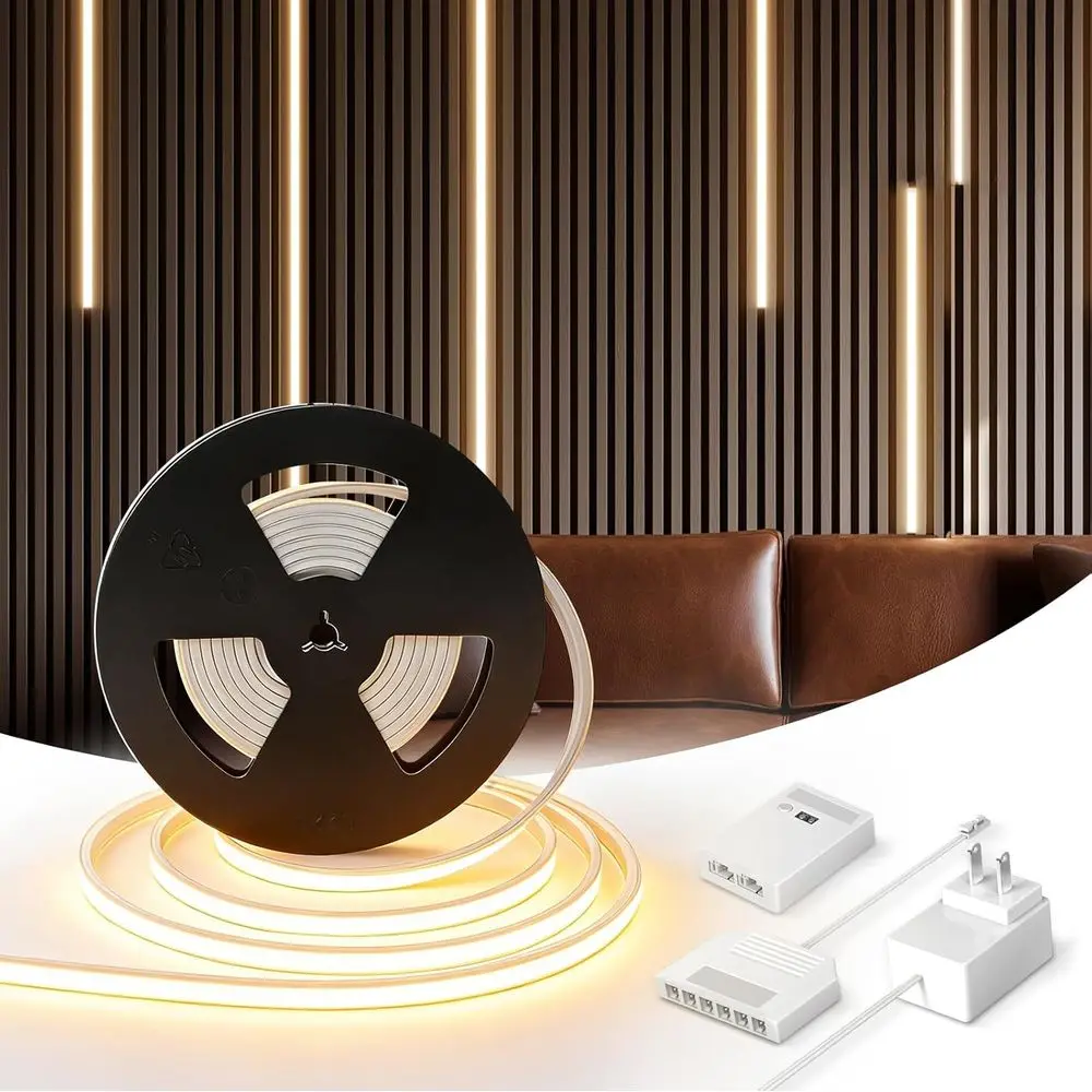 Smart Silicone LED Strip Light, 2700K-6500K CCT, CRI90+, Alexa & App Compatible, Cuttable & Dimmable, Mountable for Various Appl
Smart Silicone LED Strip Light, 2700K-6500K CCT, CRI90+, Alexa & App Compatible, Cuttable & Dimmable, Mountable for Various Appl