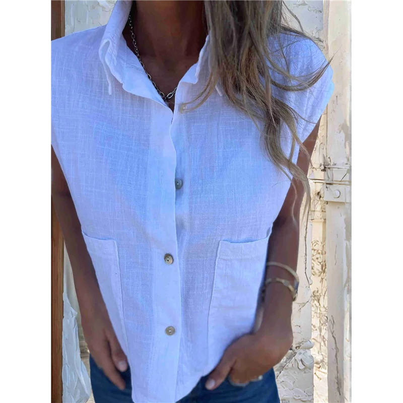 Hot Kf-Women Button Down Shirt Cotton Linen Short Sleeve V Neck Blouse Summer Loose Blouse Casual Tops
Hot Kf-Women Button Down Shirt Cotton Linen Short Sleeve V Neck Blouse Summer Loose Blouse Casual Tops