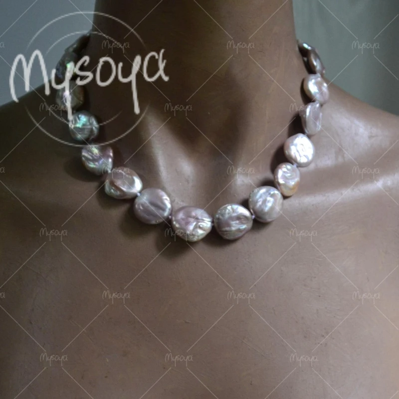 MYSOYA 11-12mm Large Purple Button Baroque Freshwater Pearl Necklace, Perfect for Birthday/Wedding/Mother's Day Gift A1038
MYSOYA 11-12mm Large Purple Button Baroque Freshwater Pearl Necklace, Perfect for Birthday/Wedding/Mother's Day Gift A1038