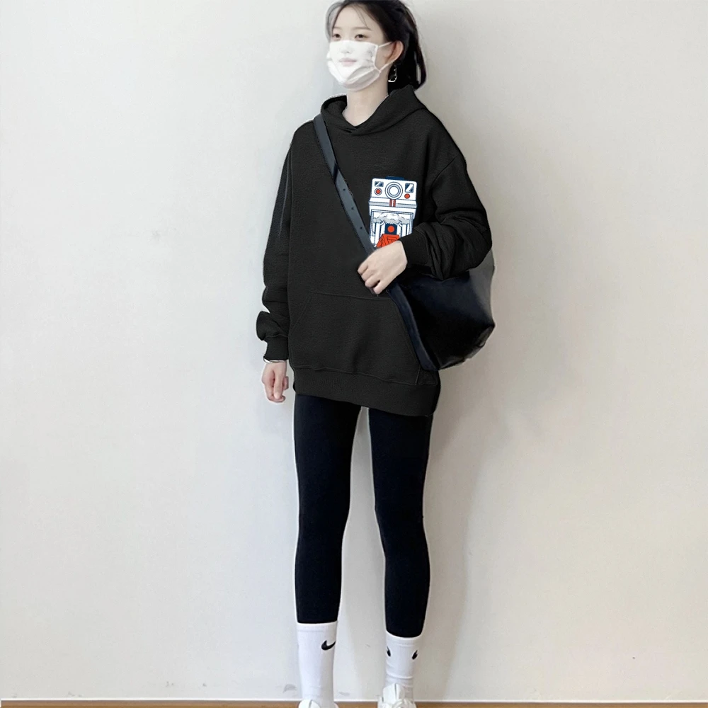Robot Design Hoodie Black Hoodie Cute Robot Pattern Graphic Casual Loose Long Sleeved Autumn Funky Vibe Comfortable Top
Robot Design Hoodie Black Hoodie Cute Robot Pattern Graphic Casual Loose Long Sleeved Autumn Funky Vibe Comfortable Top