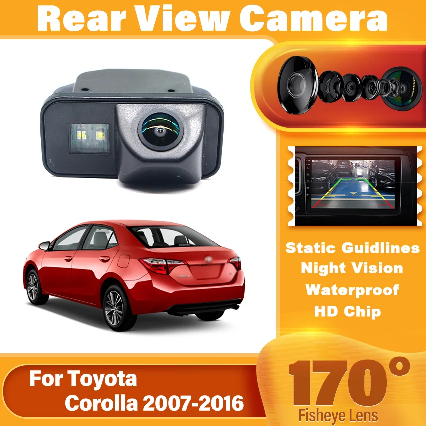 Waterproof CCD HD 1080X720P 170°Car Rear View Backup Camera 170° Fisheye Lens For Toyota Corolla 2007-2016 Auris Avensis T25 12V
Waterproof CCD HD 1080X720P 170°Car Rear View Backup Camera 170° Fisheye Lens For Toyota Corolla 2007-2016 Auris Avensis T25 12V