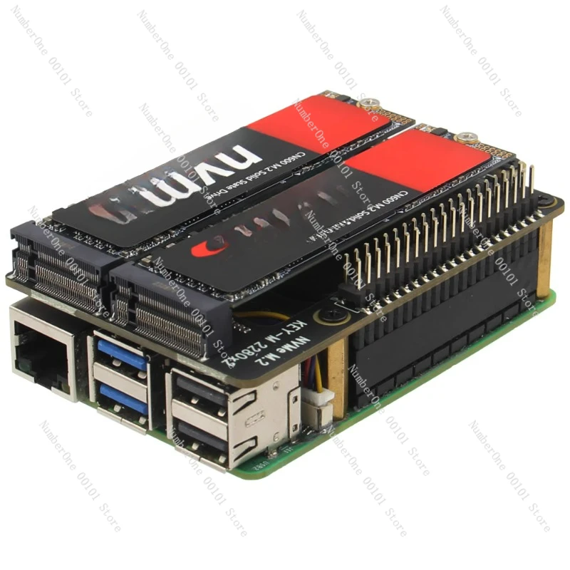 Специальная плата расширения Raspberry Pi 5PI5 с протоколом PCIe-M.2 NVMe, двойной твердотельный накопитель M.2 X1004
Специальная плата расширения Raspberry Pi 5PI5 с протоколом PCIe-M.2 NVMe, двойной твердотельный накопитель M.2 X1004