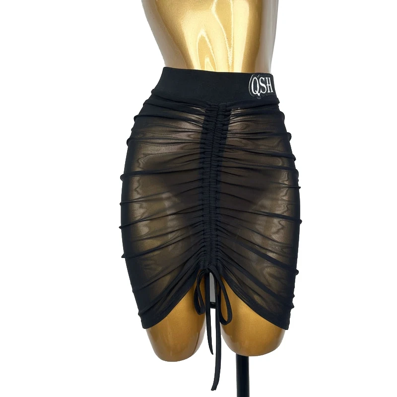 New Latin Dance Short Skirt Adult Mesh Dancing Practice Skirt Women Samba Training Skirt Black Stage Performance Skirt XH2876
New Latin Dance Short Skirt Adult Mesh Dancing Practice Skirt Women Samba Training Skirt Black Stage Performance Skirt XH2876