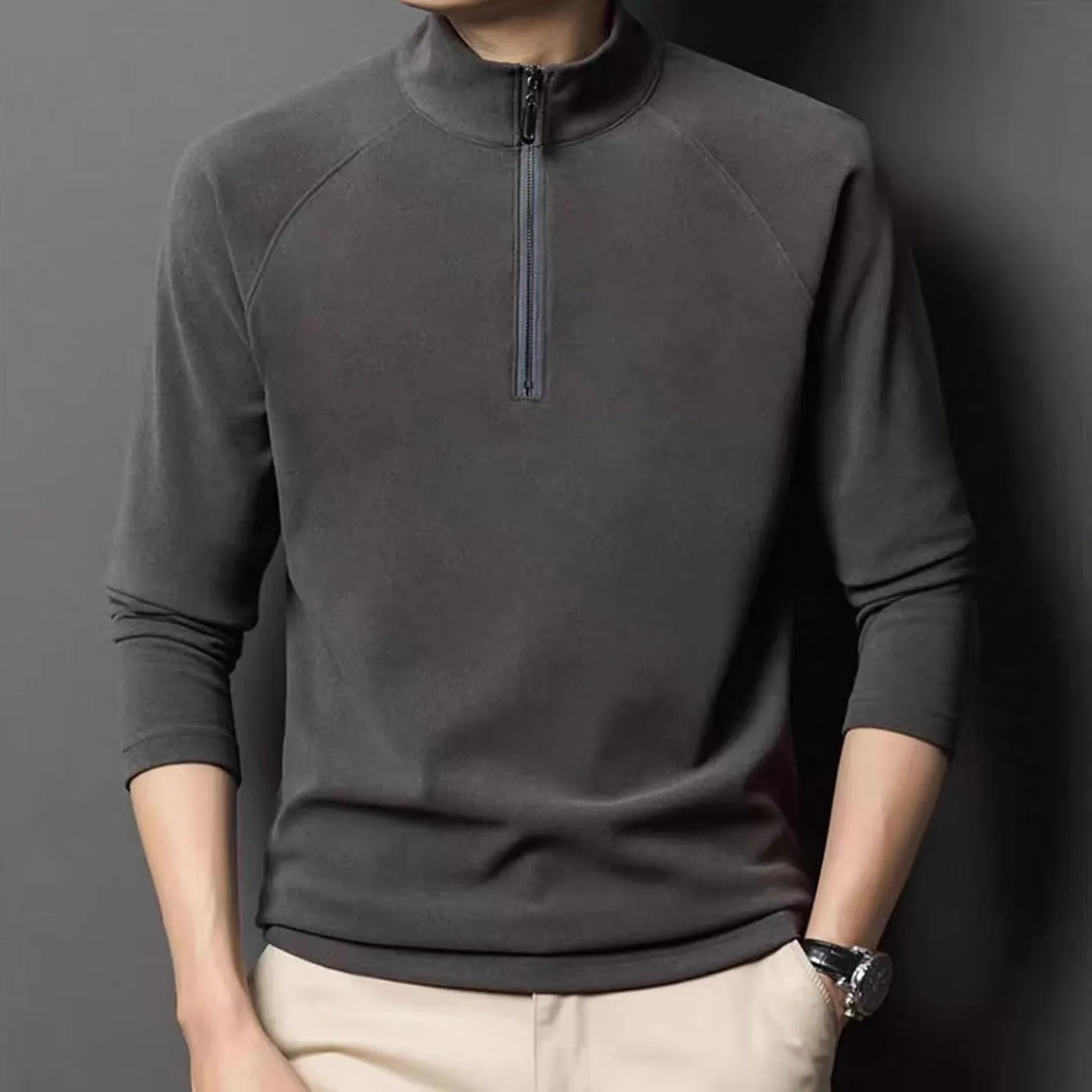 Men's Zip-Up Hoodie Long Sve Thermal Fce Inner irt Stand Fit Basic Sle Warm Dervo Base Layer Top for Autumn Winter
Men's Zip-Up Hoodie Long Sve Thermal Fce Inner irt Stand Fit Basic Sle Warm Dervo Base Layer Top for Autumn Winter