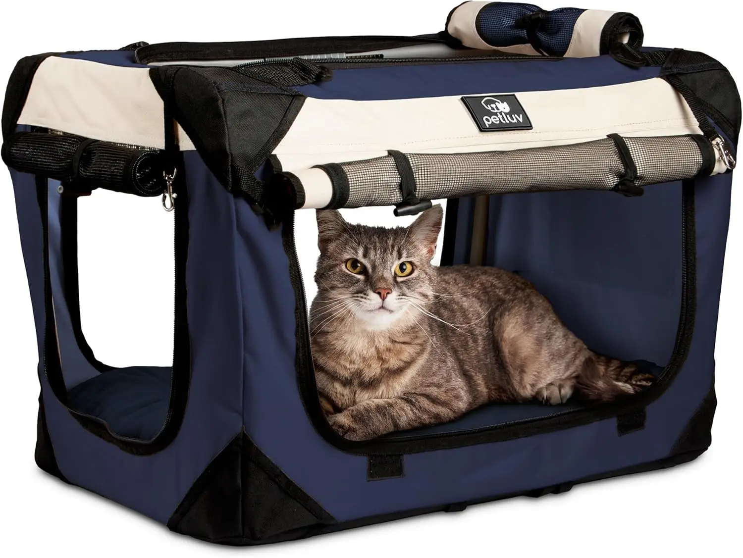 Large Soft-Sided Pet Carrier for Cats & Dogs, 24'x16'x16', Fits 2 Cats or Medium Dog, Travel & Vet Visits, Privacy Windows
Large Soft-Sided Pet Carrier for Cats & Dogs, 24'x16'x16', Fits 2 Cats or Medium Dog, Travel & Vet Visits, Privacy Windows