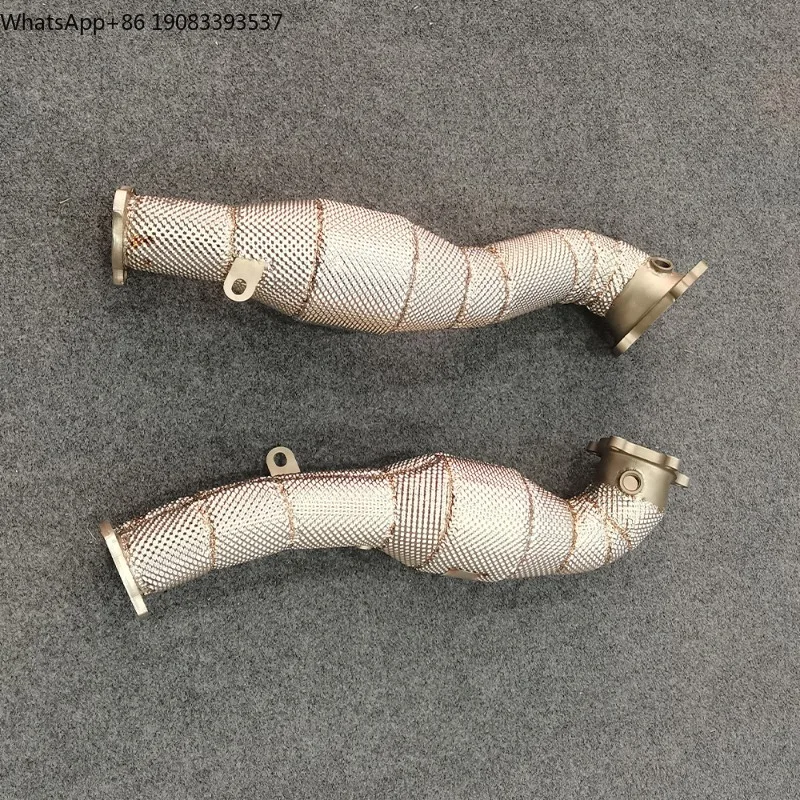 Racing Exhaust High Flow Downpipe Catted for Audi RS6 RS7 C7 4.0T with Heat Shield Wrapped
Racing Exhaust High Flow Downpipe Catted for Audi RS6 RS7 C7 4.0T with Heat Shield Wrapped