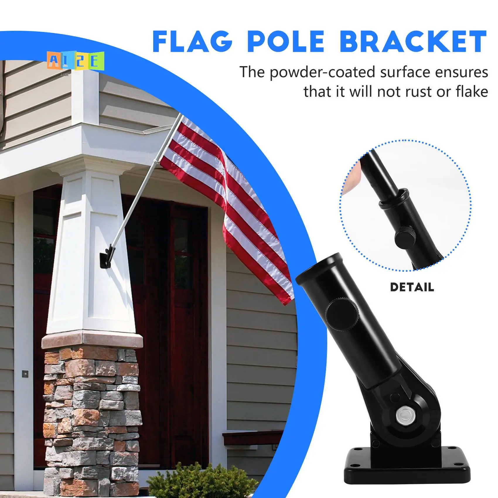 A12E-Flag Pole Holder Mounting Bracket Adjustable Flagpole Rod Hitch Bracket Multi-Position Flag Pole Mounting Bracket
A12E-Flag Pole Holder Mounting Bracket Adjustable Flagpole Rod Hitch Bracket Multi-Position Flag Pole Mounting Bracket