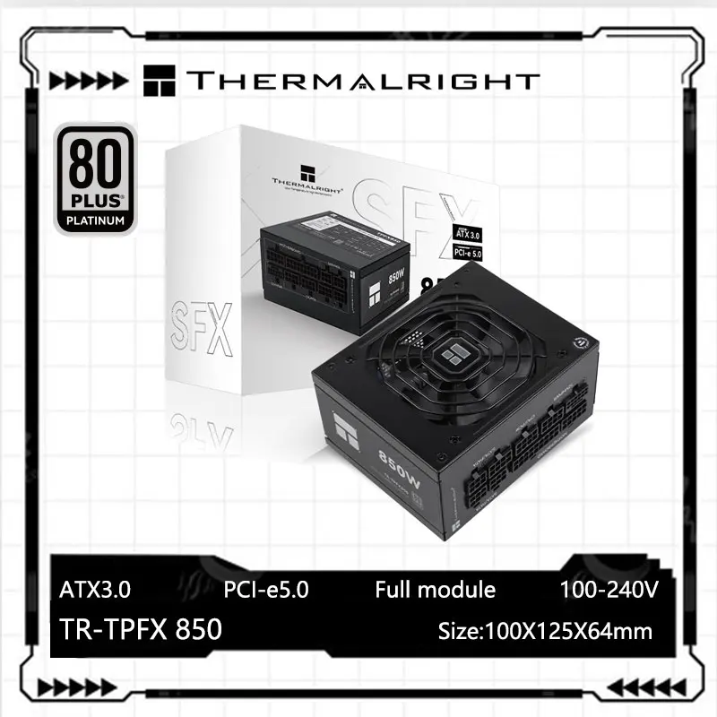 Thermalright TR-TPFX850 SFX platinum medal full module computer case power supply, support ATX3.0 /pcie5.0 (850 W)
Thermalright TR-TPFX850 SFX platinum medal full module computer case power supply, support ATX3.0 /pcie5.0 (850 W)