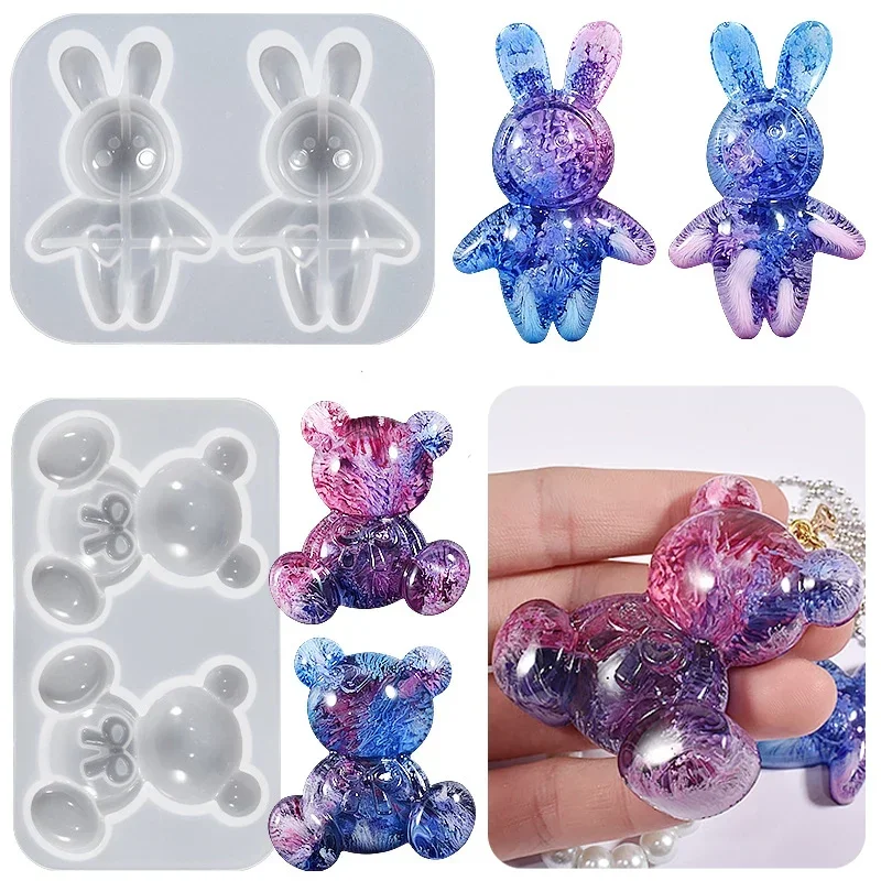 Crystal Bow Small Bears Resin Silicone Molds DIY Rabbit Charm Epoxy Mould For Pendant Brooch Keychain Jewelry Making Supplies
Crystal Bow Small Bears Resin Silicone Molds DIY Rabbit Charm Epoxy Mould For Pendant Brooch Keychain Jewelry Making Supplies