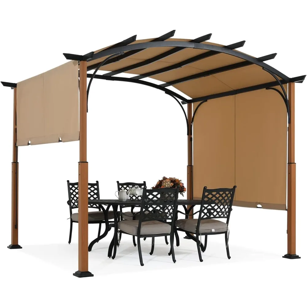 10' X 10' Outdoor Retractable Pergola with Sun Shade Canopy Patio Metal Garden Pergola
10' X 10' Outdoor Retractable Pergola with Sun Shade Canopy Patio Metal Garden Pergola