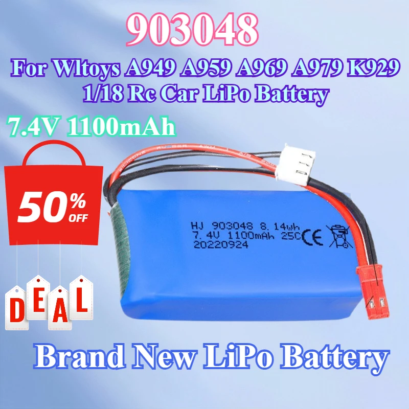 Brand New 7.4V 1100mAh For Wltoys A949 A959 A969 A979 K929 1/18 Rc Car LiPo Battery 25c A949 27 Part for Wltoys RC Car Part
Brand New 7.4V 1100mAh For Wltoys A949 A959 A969 A979 K929 1/18 Rc Car LiPo Battery 25c A949 27 Part for Wltoys RC Car Part