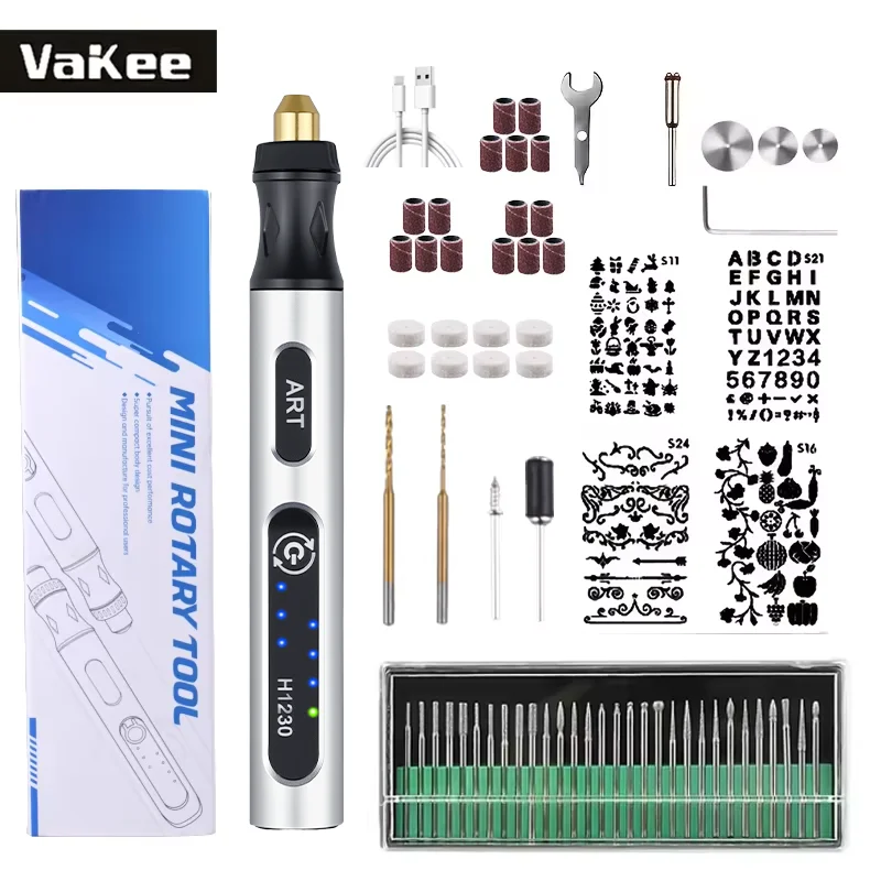 Vakee USB беспроводной вращающийся набор инструментов деревообрабатывающая гравировальная ручка DIY многофункциональные аксессуары для ювелирных изделий металл стекло мини-аккумуляторная дрель
Vakee USB беспроводной вращающийся набор инструментов деревообрабатывающая гравировальная ручка DIY многофункциональные аксессуары для ювелирных изделий металл стекло мини-аккумуляторная дрель