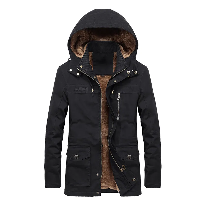 Fleece Hooded Windbreaker Parka Thicken Men High Quality Windproof Male Jackets Warm Military Jacket Men's Winter Cotton Jacket
Fleece Hooded Windbreaker Parka Thicken Men High Quality Windproof Male Jackets Warm Military Jacket Men's Winter Cotton Jacket