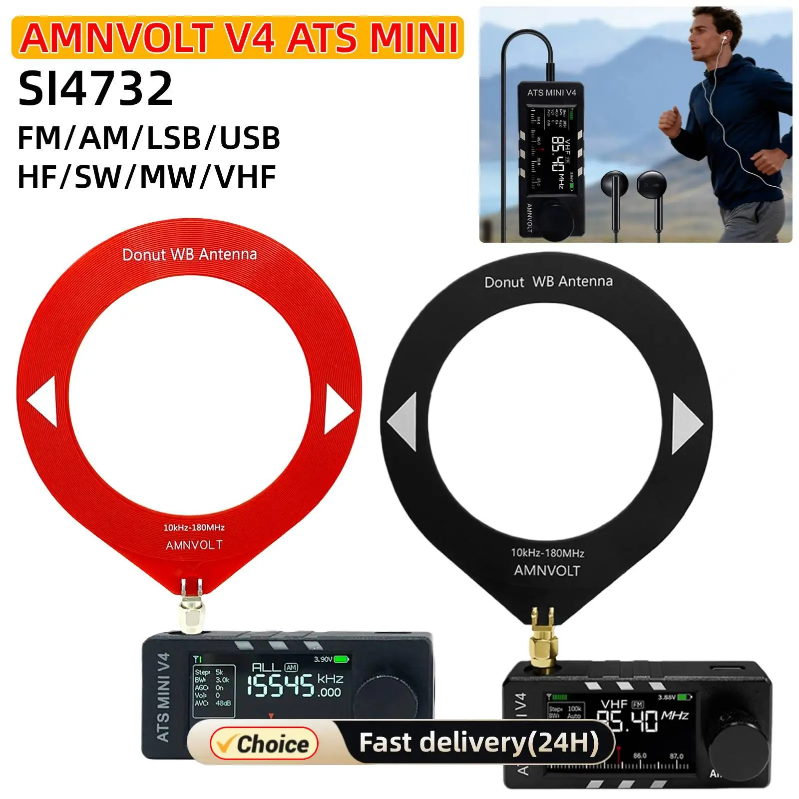 0,5-108 МГц SI4732 Вседиапазонный радиоприемник LSB USB AM FM Радио 1,9-дюймовый IPS-экран ESP-32-S3 Карманное мини-радио HF SW MW VHF Радио
0,5-108 МГц SI4732 Вседиапазонный радиоприемник LSB USB AM FM Радио 1,9-дюймовый IPS-экран ESP-32-S3 Карманное мини-радио HF SW MW VHF Радио