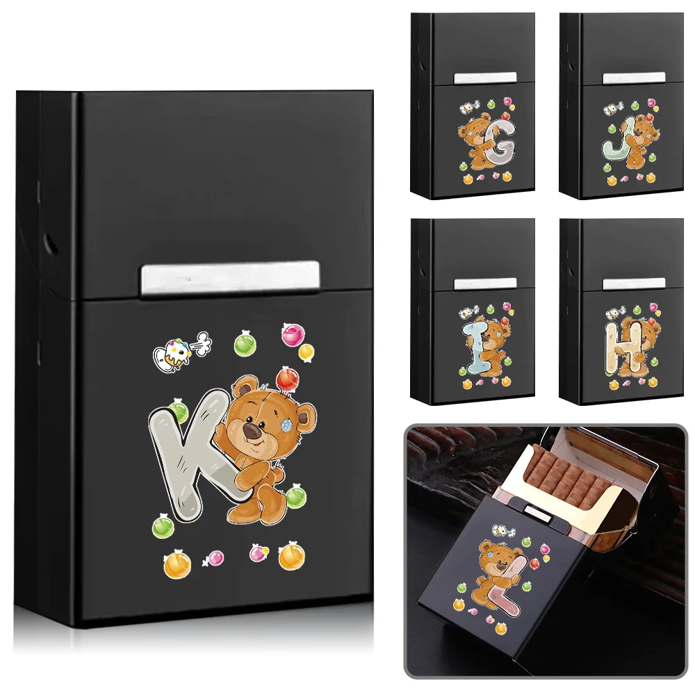 Metal Cigarette Case Storage Tobacco Box Protector Cigar Organizer Holder Bear Letter Pattern Pocket Travel Smoking Accessories
Metal Cigarette Case Storage Tobacco Box Protector Cigar Organizer Holder Bear Letter Pattern Pocket Travel Smoking Accessories
